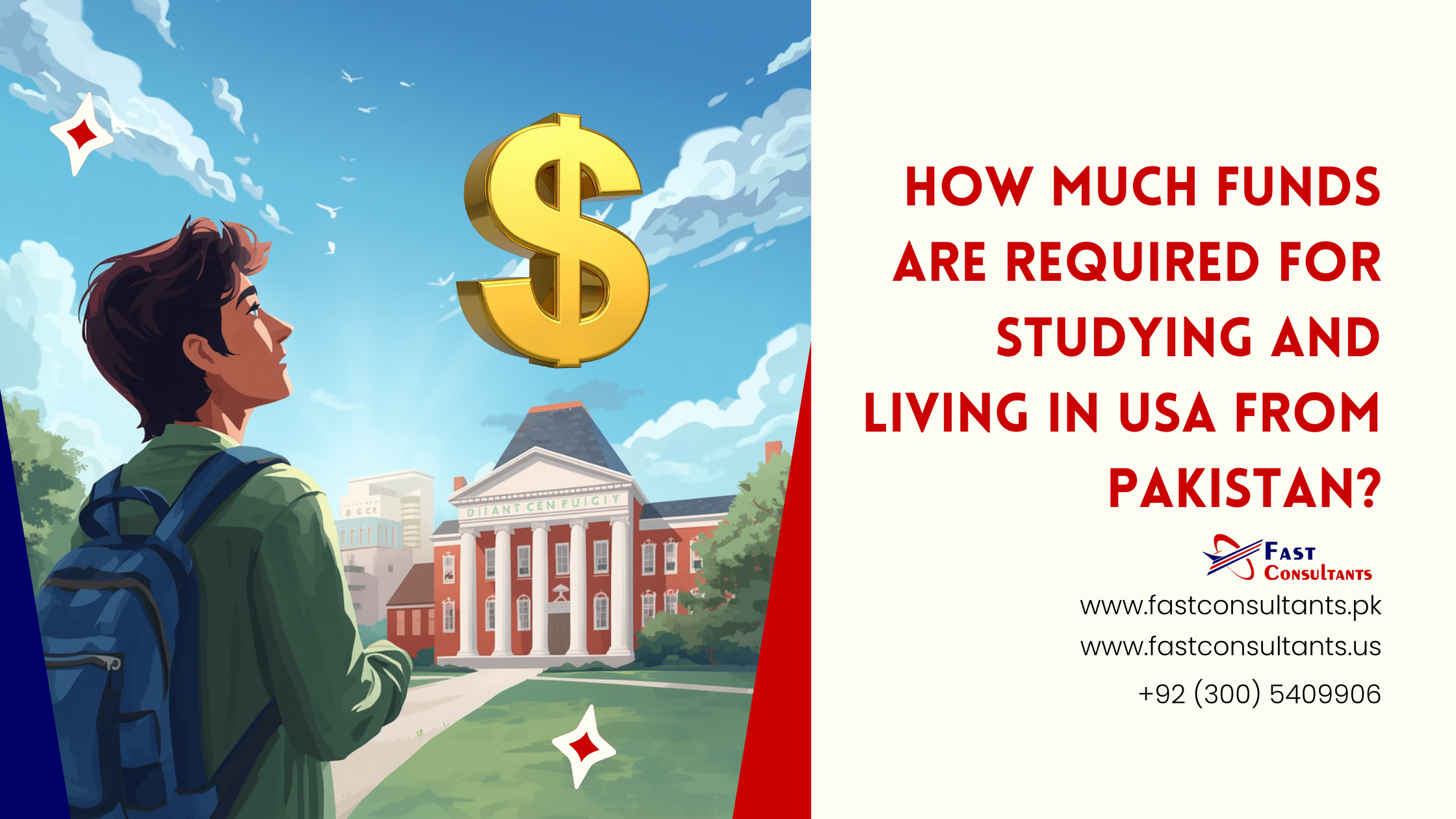 How Much Funds Are Required for Studying and Living in USA from Pakistan?