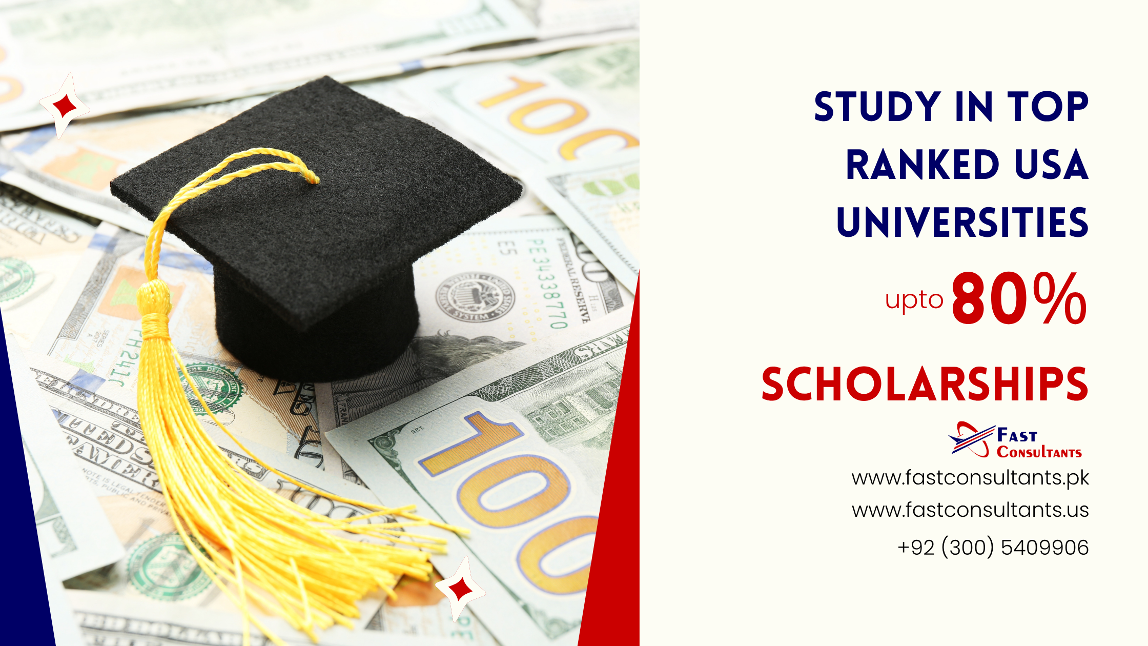 Study in Top Ranked USA Universities with Up to 80% Scholarships