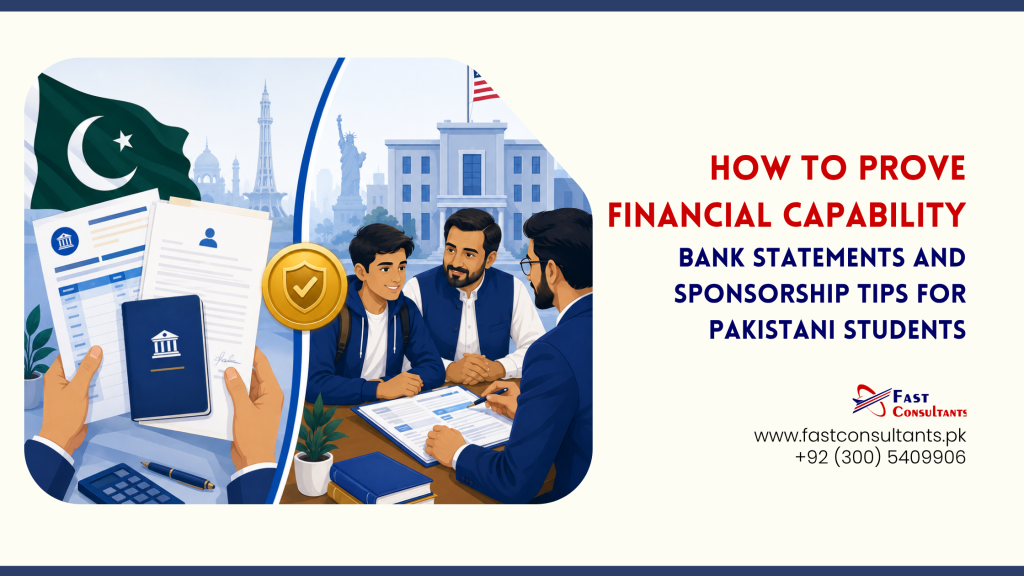 How to Prove Financial Capability Bank Statements and Sponsorship Tips for Pakistani Students - Fast Consultants - Pak to USA